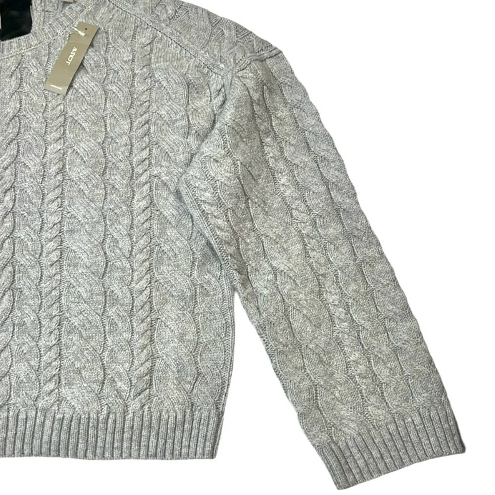 J. Crew Tie Back Cable Knit Sweater